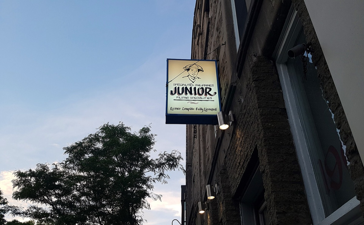 Filipino restaurant with locals dining
