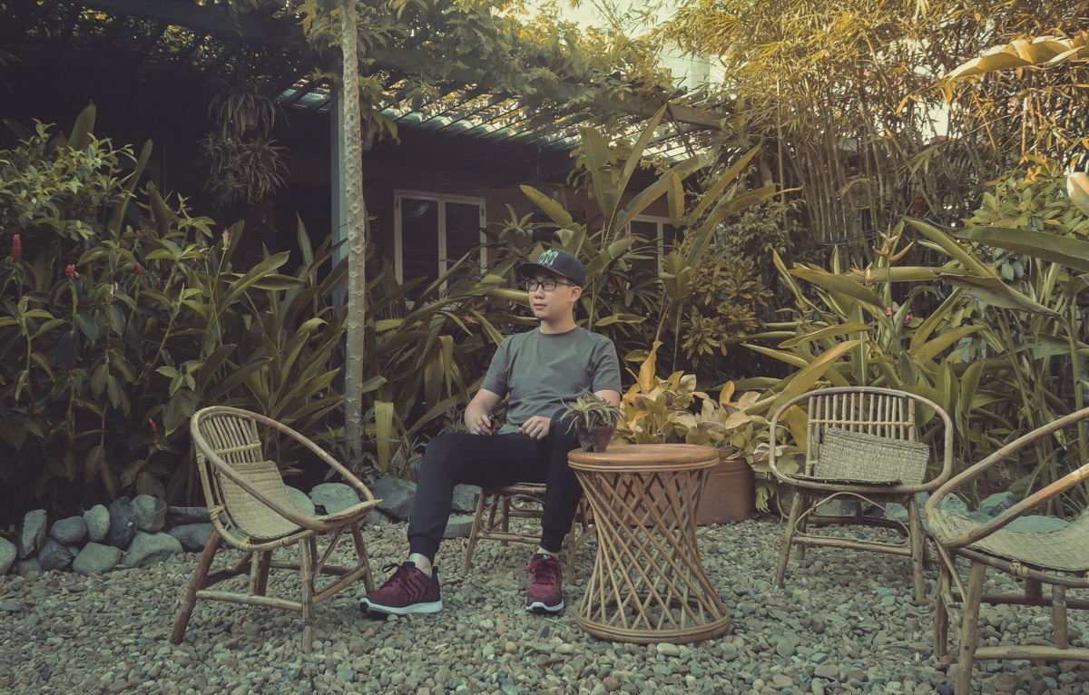 Filipino content creator in natural light
