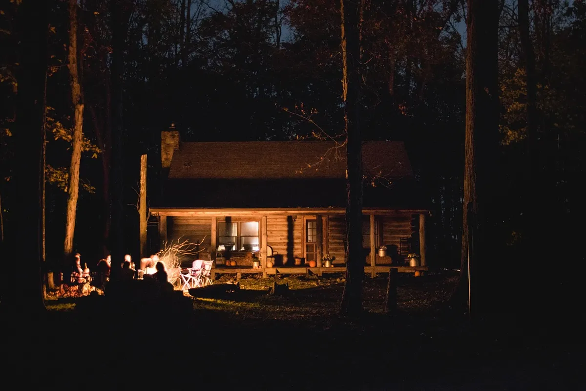 barn, cabin, fire, nature, bonfire, people, bonding, vacation, friends, camping, woods, forest, beach, dark