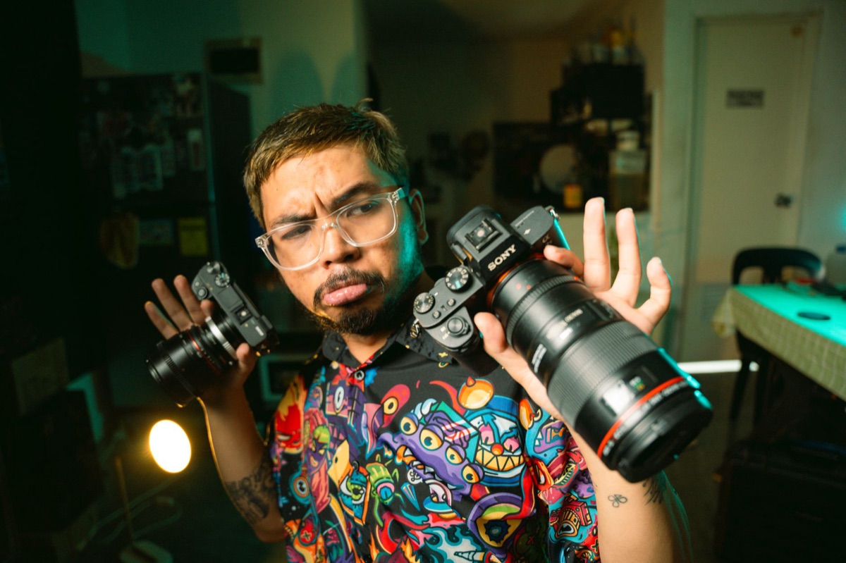 Filipino YouTuber with camera