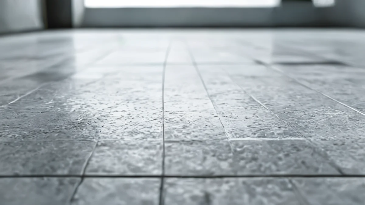 Frosted tile surface with a soft, opaque finish.