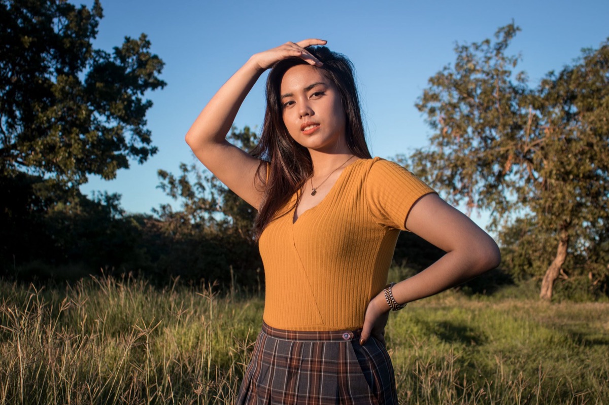 Filipino You-tuber in foreign country setting