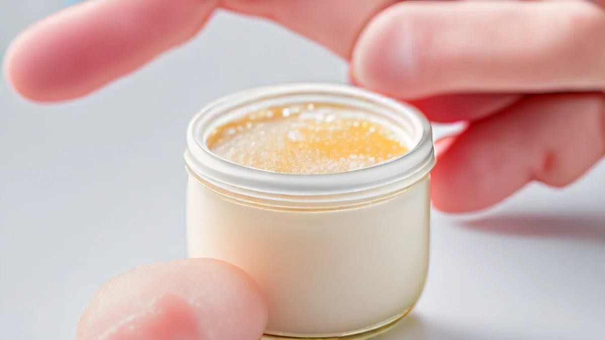 Cleansing balm in jar, soft texture, gentle cleanser for skin